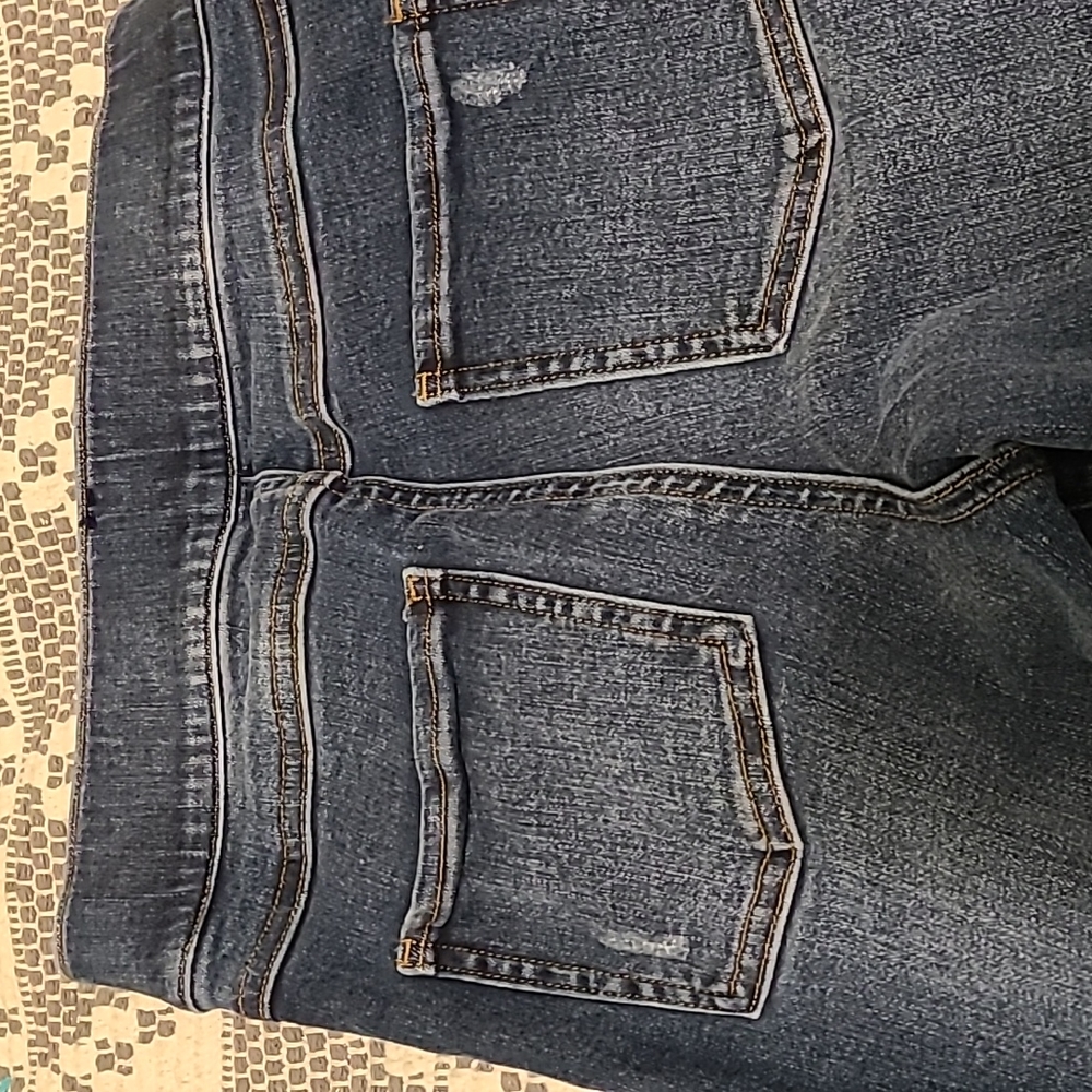 Spanx Distressed Denim High Rise Elastic Waist Jeggings sz xs/tp - Picture 6 of 6